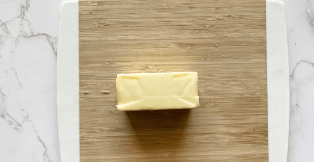 Cube the butter and mix