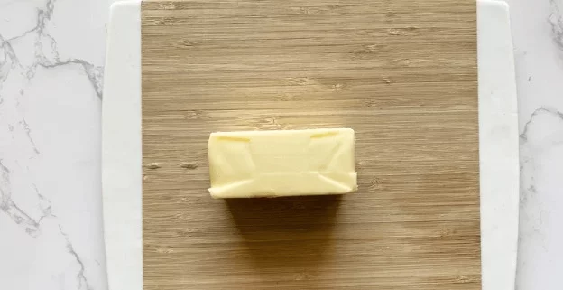 Cube the butter and mix
