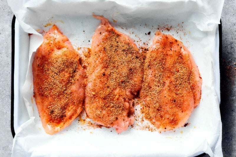 In a small bowl, mix all of the spices